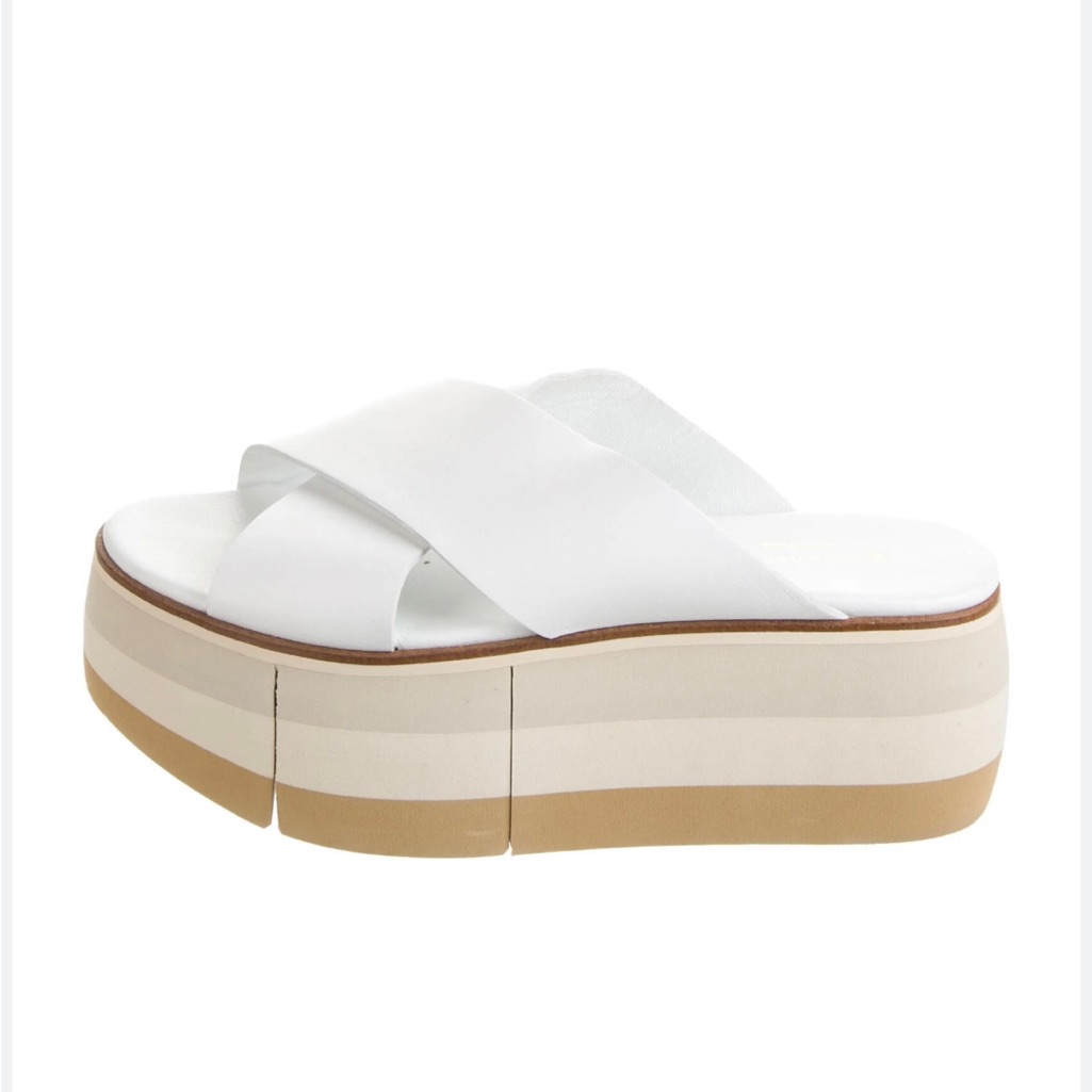 Paloma Barcelo Leather Platform Slides